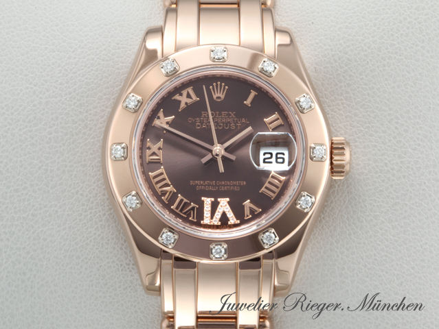 Bild 1 der Galerie: Rolex Pearlmaster 29 Rosegold 750 80315 2018 Diamanten Automatik Lady Gold