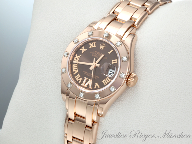 Bild 2 der Galerie: Rolex Pearlmaster 29 Rosegold 750 80315 2018 Diamanten Automatik Lady Gold