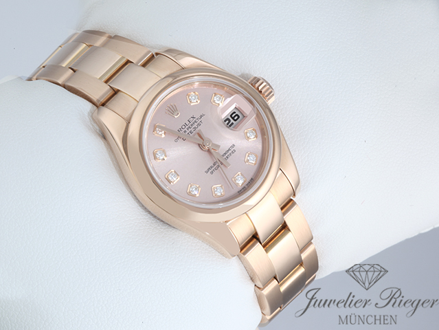 Bild 3 der Galerie: Rolex Lady Datejust 179165 2005 LC100 Rosegold 750 Diamanten Automatik Damen Gold