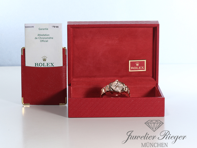 Bild 7 der Galerie: Rolex Lady Datejust 179165 2005 LC100 Rosegold 750 Diamanten Automatik Damen Gold