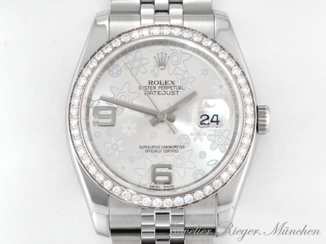 Bild 1 der Galerie: Rolex Datejust 36 mm 116244 2010 LC100 Stahl Weissgold 750 Diamanten Automatik