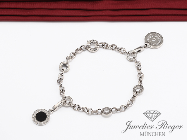 Bild 5 der Galerie: Bulgari Bvlgari Armband mit Charms Weissgold 750 Onyx Bettelarmband Gold