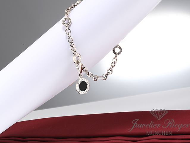 Bild 3 der Galerie: Bulgari Bvlgari Armband mit Charms Weissgold 750 Onyx Bettelarmband Gold