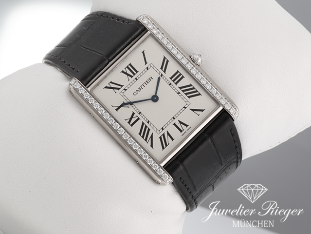 Bild 3 der Galerie: Cartier Tank Louis XL Weissgold 750 Diamanten 2020 WT200006 Handaufzug Gold