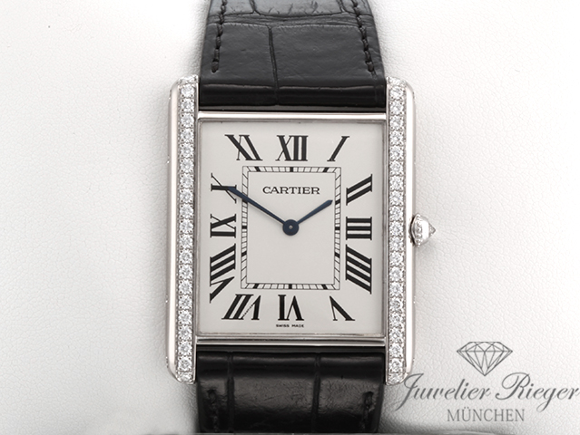 Bild 1 der Galerie: Cartier Tank Louis XL Weissgold 750 Diamanten 2020 WT200006 Handaufzug Gold