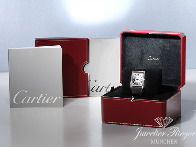 Bild 8 der Galerie: Cartier Tank Louis XL Weissgold 750 Diamanten 2020 WT200006 Handaufzug Gold