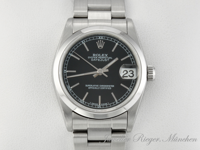Bild 1 der Galerie: Rolex Medium Datejust 31 mm 1998 Edelstahl Automatik Damenuhr Stahl