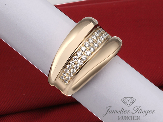 Bild 1 der Galerie: Chopard Ring La Strada Gelbgold 750 Diamanten Brillanten Gr. 56 Schmuck Gold