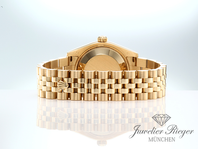 Bild 6 der Galerie: Rolex Datejust 31 mm Medium 178278 Gelbgold 750 Perlmutt Automatik Gold Damen