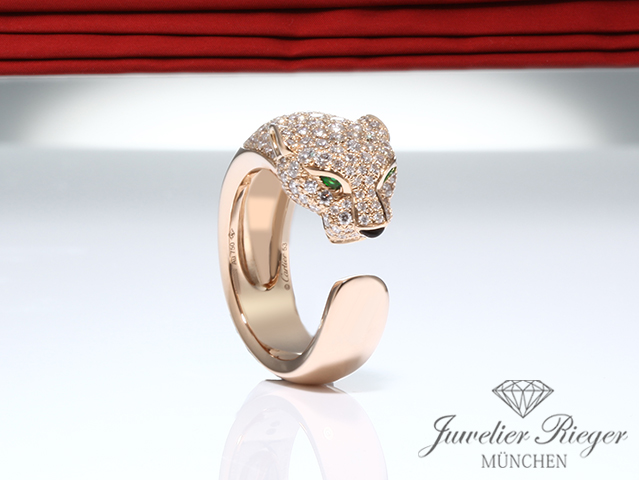 Bild 3 der Galerie: Cartier Ring Panthere Mittleres Modell Roségold 750 Diamanten Größe 52 N4742252