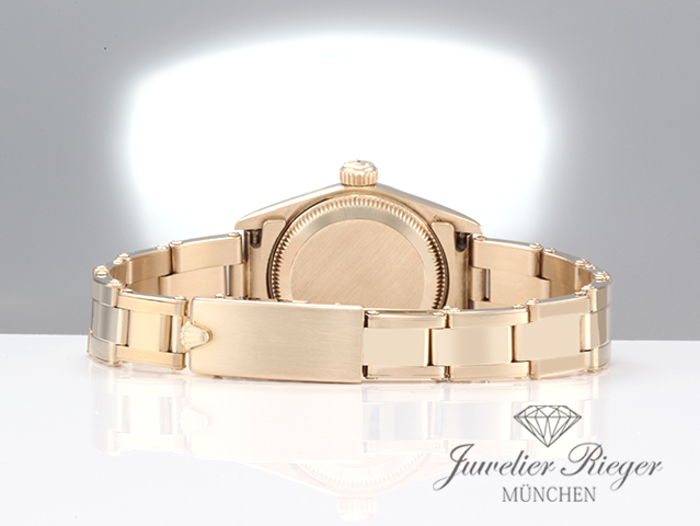 Bild 6 der Galerie: Rolex Lady Oyster Perpetual 26 mm Gelbgold 750 1995 Automatik Gold Damenuhr