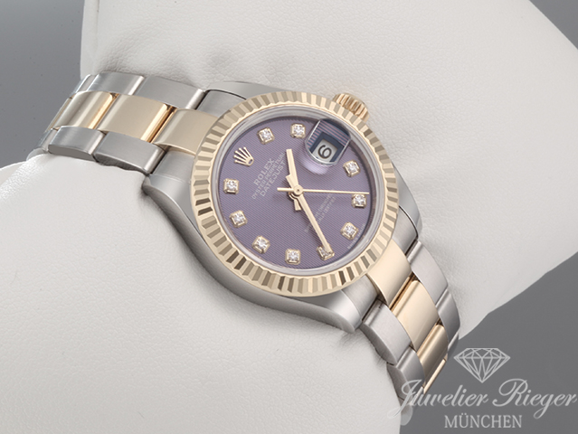 Bild 3 der Galerie: Rolex Lady Datejust 28 mm 279173 Edelstahl Gelbgold 750 Diamanten Automatik Gold