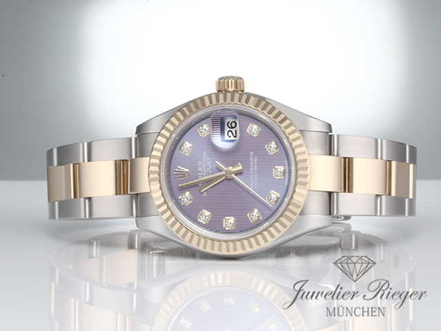 Bild 4 der Galerie: Rolex Lady Datejust 28 mm 279173 Edelstahl Gelbgold 750 Diamanten Automatik Gold