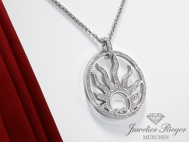 Bild 3 der Galerie: Chopard Collier Happy Sun Diamonds Weissgold 750 796571 Diamanten Gold