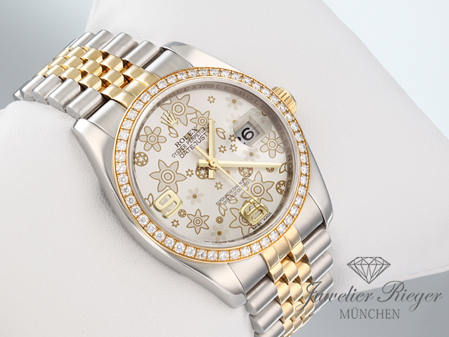 Bild 2 der Galerie: Rolex Datejust 36 mm 116243 2010 Stahl Gelbgold 750 Diamanten Automatik Gold
