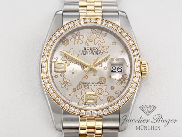 Bild 1 der Galerie: Rolex Datejust 36 mm 116243 2010 Stahl Gelbgold 750 Diamanten Automatik Gold