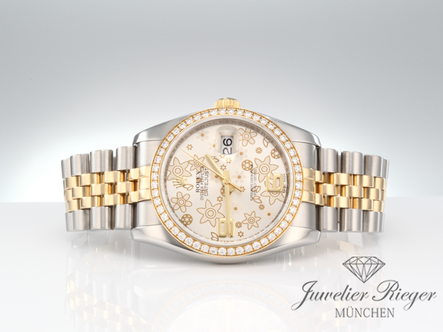 Bild 4 der Galerie: Rolex Datejust 36 mm 116243 2010 Stahl Gelbgold 750 Diamanten Automatik Gold