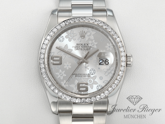 Bild 1 der Galerie: Rolex Datejust 36 mm 116244 Stahl Weissgold 750 Diamanten Automatik Gold