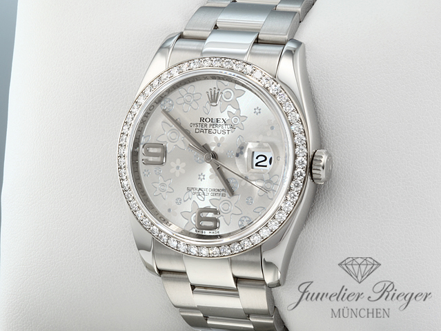 Bild 3 der Galerie: Rolex Datejust 36 mm 116244 Stahl Weissgold 750 Diamanten Automatik Gold