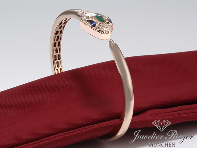 Bild 4 der Galerie: Bulgari Armreif Serpenti Seduttori Rosegold 750 Diamanten 2022 Gr M 356196 Gold