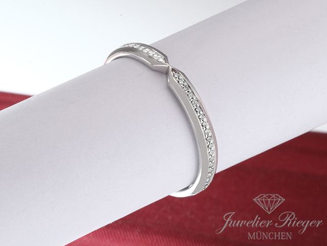 Bild 1 der Galerie: Tiffany & Co. Ring Nesting Narrow Band Platin 950 Diamanten Gr 63,5 Platinum