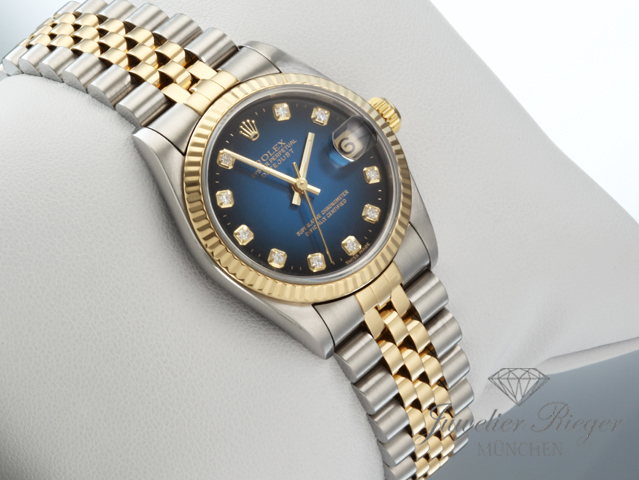Bild 3 der Galerie: Rolex Medium Datejust Stahl Gelbgold 750 Diamanten Automatik Gold Stahl