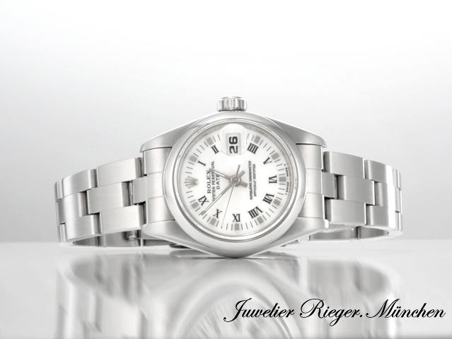Bild 4 der Galerie: Rolex Lady Date 26 mm 69160 1995 Edelstahl Automatik Damen Damenuhr Stahl