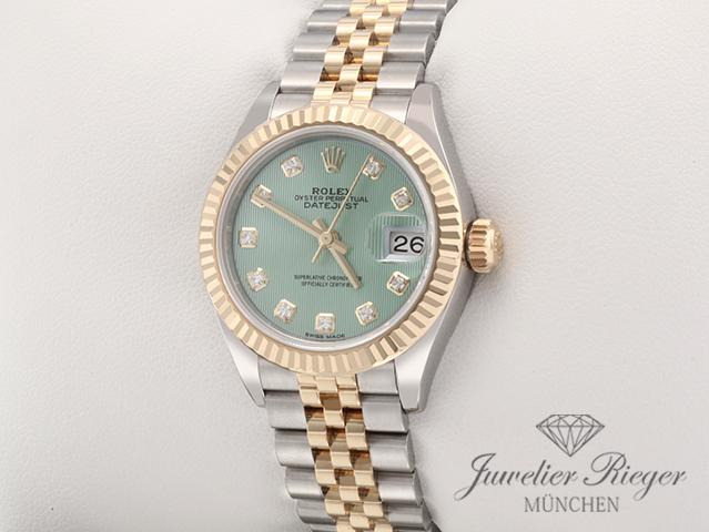 Bild 2 der Galerie: Rolex Lady Datejust 28 mm 279173 Edelstahl Gelbgold 750 Diamanten Automatik Gold