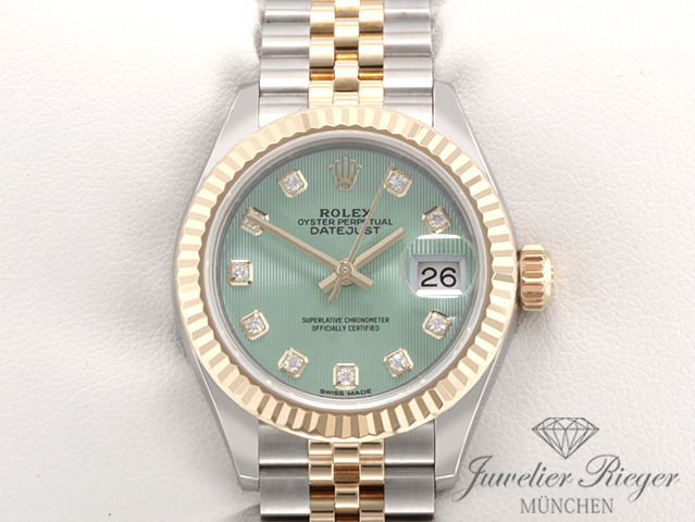 Bild 1 der Galerie: Rolex Lady Datejust 28 mm 279173 Edelstahl Gelbgold 750 Diamanten Automatik Gold