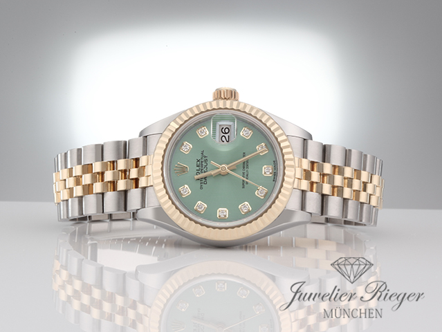 Bild 4 der Galerie: Rolex Lady Datejust 28 mm 279173 Edelstahl Gelbgold 750 Diamanten Automatik Gold