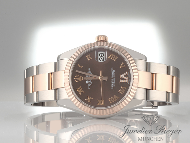 Bild 4 der Galerie: Rolex Datejust 31 mm 178271 2015 Stahl Rosegold 750 Diamanten Automatik Gold