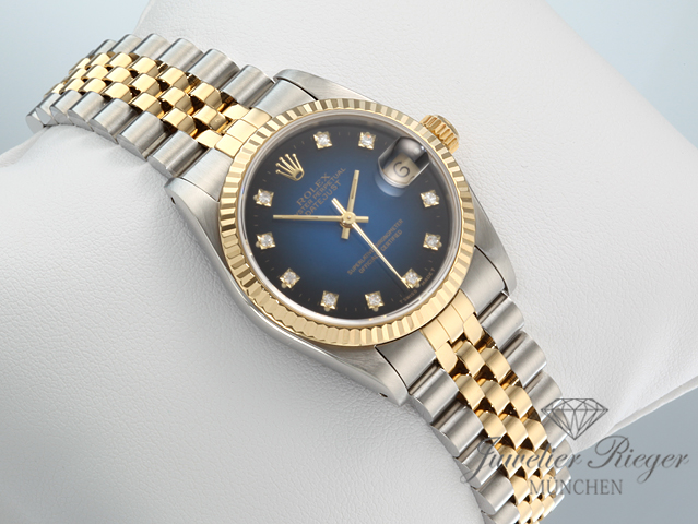 Bild 3 der Galerie: Rolex Medium Datejust 31 mm 68273 Stahl Gelbgold 750 Diamanten Automatik