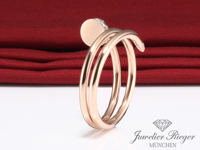 Bild 3 der Galerie: Cartier Ring Juste un Clou Doppelt Rosegold 750 Diamanten Gr 52 B4210852