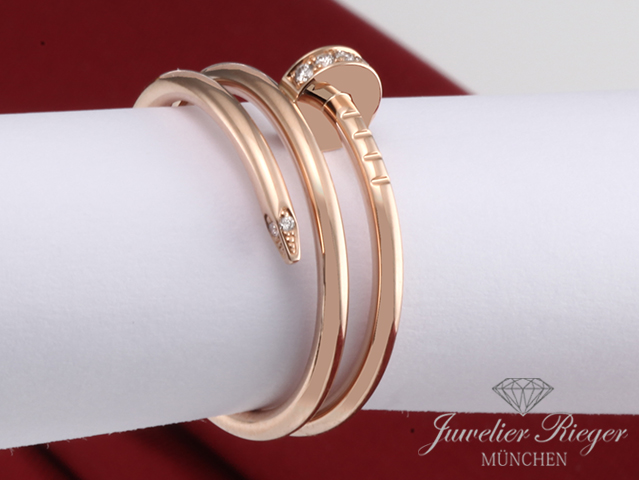 Bild 2 der Galerie: Cartier Ring Juste un Clou Doppelt Rosegold 750 Diamanten Gr 52 B4210852