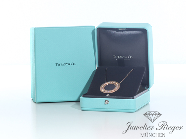 Bild 5 der Galerie: Tiffany & Co. Collier T Circle Rosegold 750 Diamanten 0,36 ct. Kette Gold