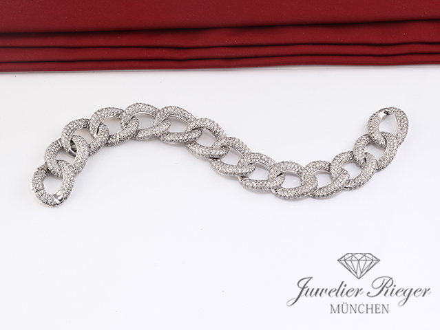 Bild 4 der Galerie: Danelian Diamant-Panzer-Armband Weissgold 750 Diamanten ca. 15,35 ct. Gold