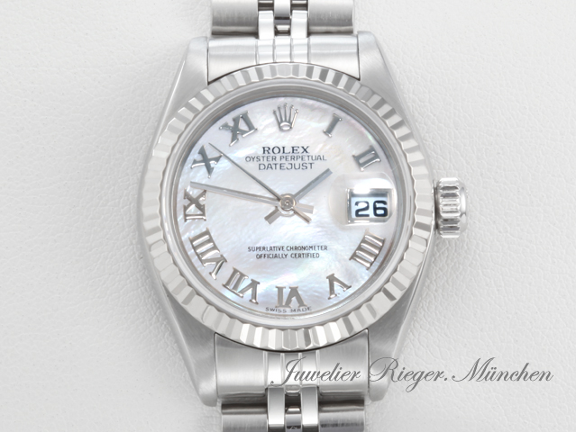 Bild 1 der Galerie: Rolex Lady Datejust Edelstahl Weissgold 750 2005 Perlmutt Automatik Stahl Gold