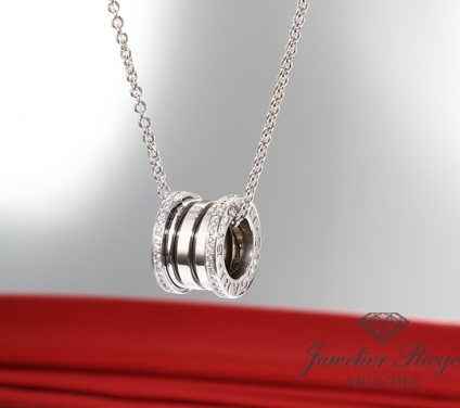 . Bulgari Collier B-Zero 1 Weissgold 750 Diamanten Brillanten 350054 2016 Gold
