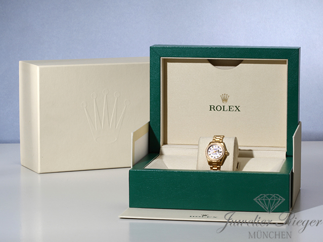 Bild 7 der Galerie: Rolex Lady Datejust 179138 2014 Gelbgold 750 Perlmutt Diamanten Automatik Gold