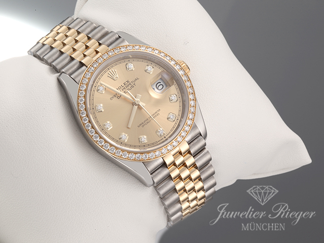 Bild 3 der Galerie: Rolex Datejust 36 126283 RBR 2019 Stahl Gelbgold 750 Diamanten Automatik Gold