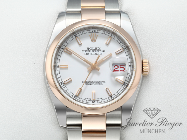 Bild 1 der Galerie: Rolex Datejust 36 mm 116201 Stahl Rosegold 750 Automatik Damen Herren