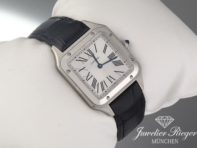 Bild 2 der Galerie: Ungetragen Cartier Santos Dumont kleines Modell Edelstahl WSSA0086 2026 Stahl