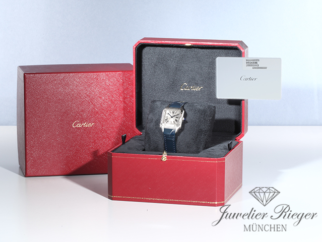 Bild 7 der Galerie: Ungetragen Cartier Santos Dumont kleines Modell Edelstahl WSSA0086 2026 Stahl