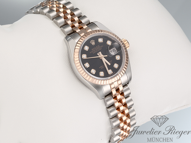 Bild 3 der Galerie: Rolex Lady Datejust 26 mm 179171 2011 Stahl Rosegold 750 Diamanten Automatik