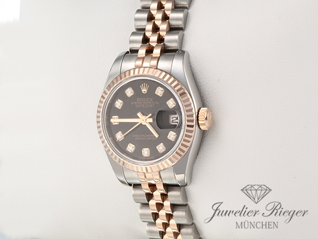 Bild 2 der Galerie: Rolex Lady Datejust 26 mm 179171 2011 Stahl Rosegold 750 Diamanten Automatik