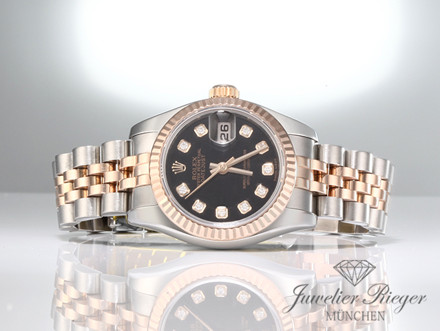 Bild 4 der Galerie: Rolex Lady Datejust 26 mm 179171 2011 Stahl Rosegold 750 Diamanten Automatik