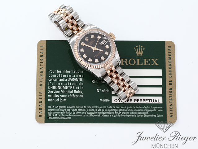 Bild 7 der Galerie: Rolex Lady Datejust 26 mm 179171 2011 Stahl Rosegold 750 Diamanten Automatik