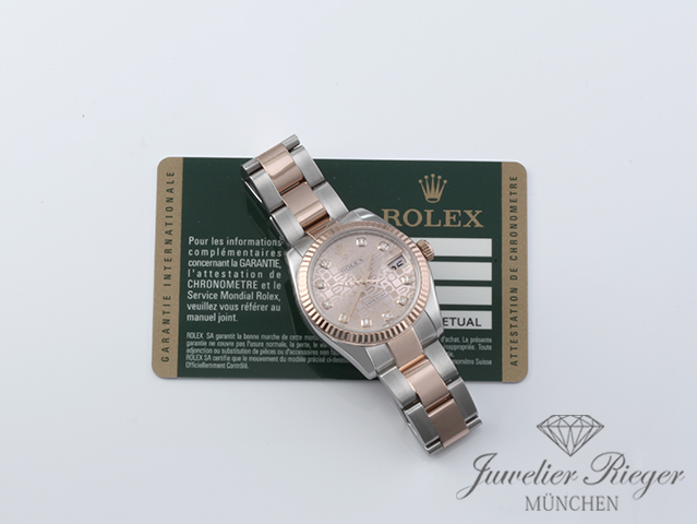 Bild 7 der Galerie: Rolex Datejust 31 mm 178271 2011 Stahl Rosegold 750 Diamanten Automatik Gold