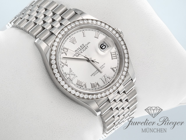 Bild 2 der Galerie: Rolex Datejust 36 126284 RBR 2020 LC100 Stahl Weissgold 750 Diamanten Automatik