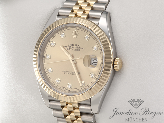 Bild 2 der Galerie: Rolex Datejust 41 126333 Edelstahl Gelbgold 750 Diamanten Automatik Gold